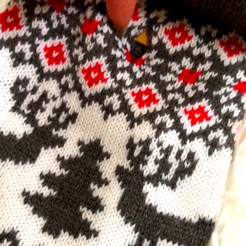 New Pup Crew reindeer knit dog sweater with antler hood.  Size XS.  Cute! - Picture 8 of 12